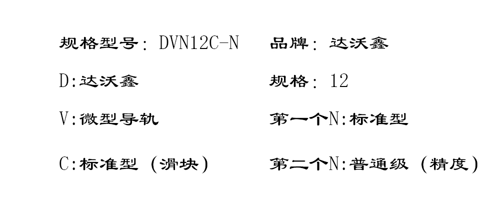 DVN12C-N微型導(dǎo)軌型號(hào)圖片